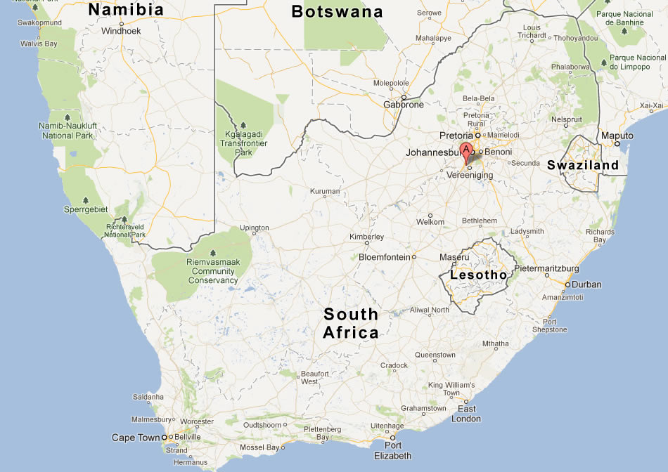 map of Sebokeng south africa