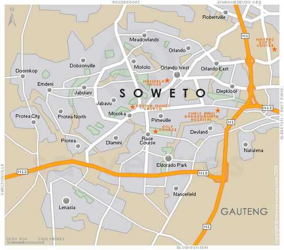 Soweto map