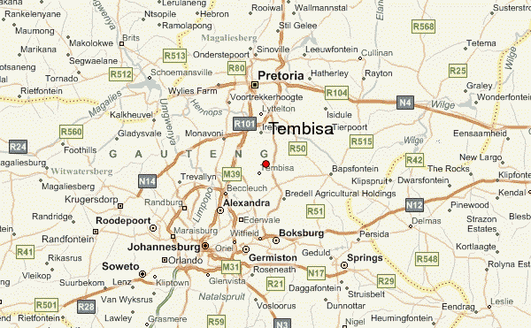 Tembisa Map South Africa