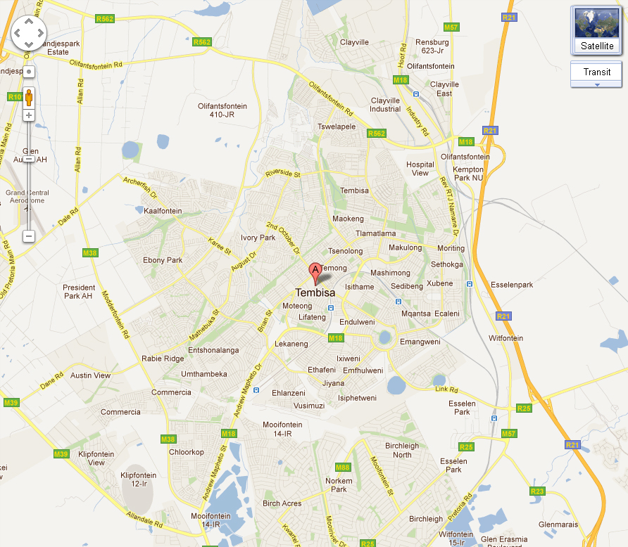 Tembisa Map South Africa