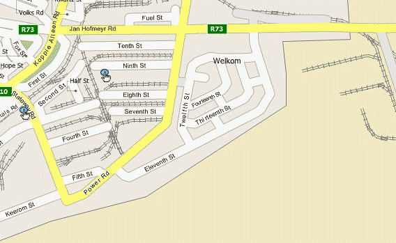 Welkom Street Map