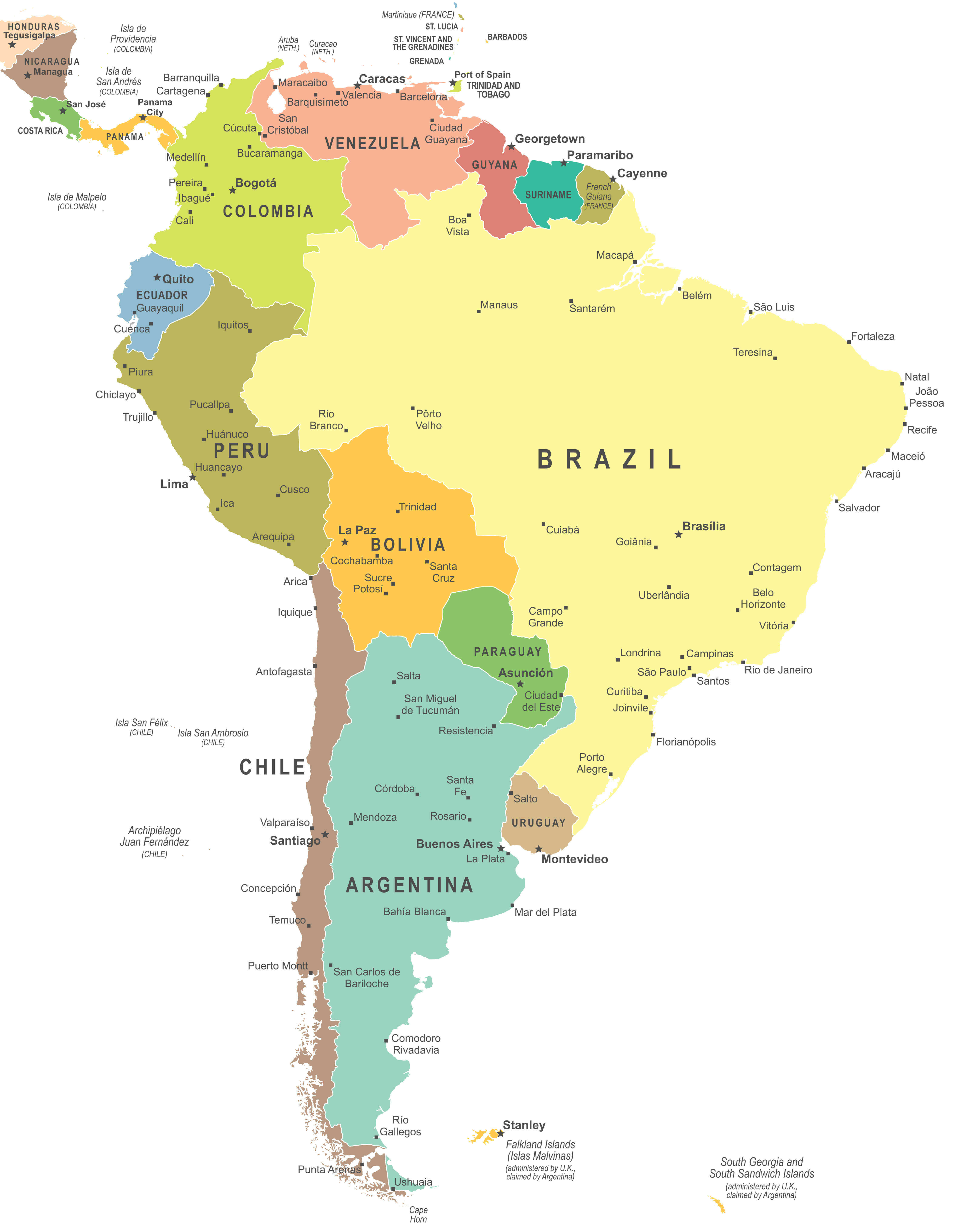 South America Political Map