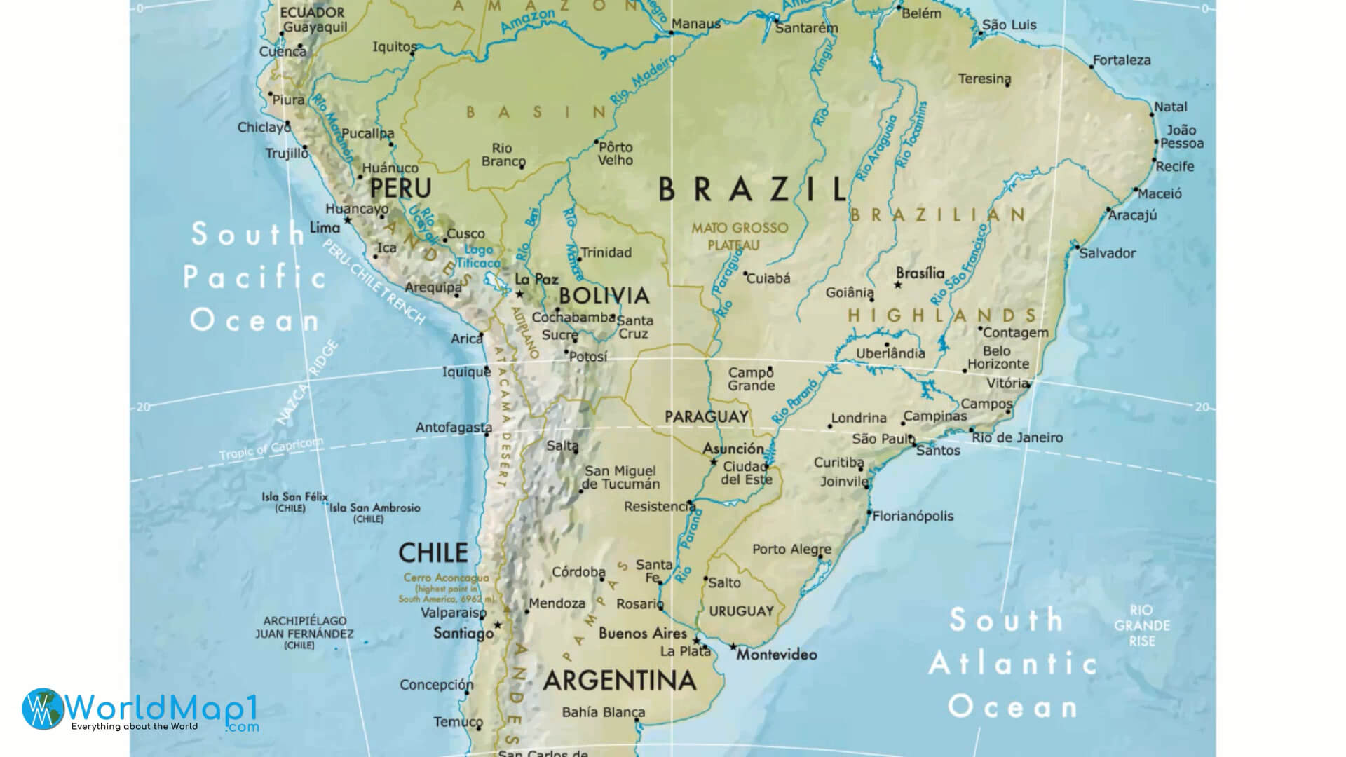 Map South America - Rivers%20Map%20of%20South%20America