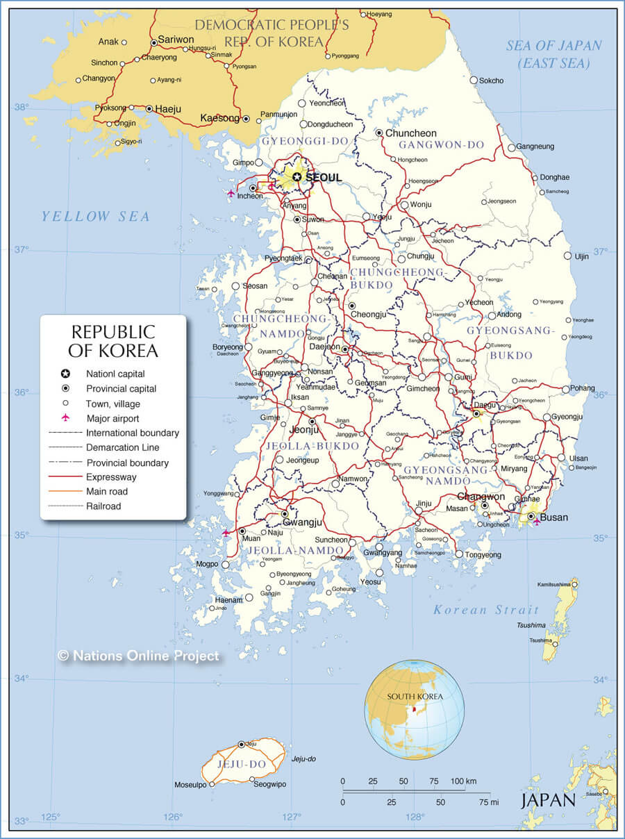 republic of korea map