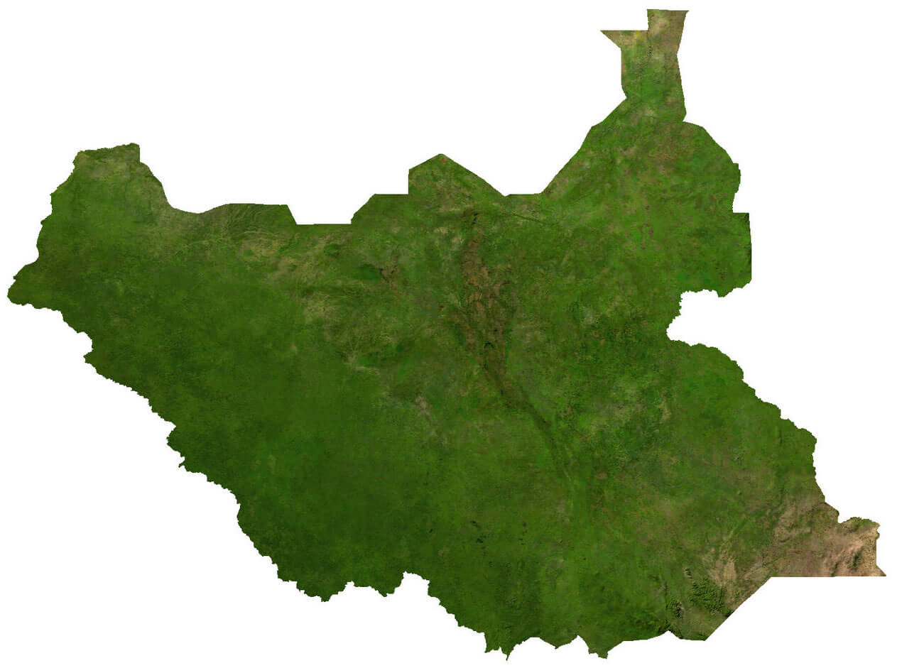 south sudan satellite image map