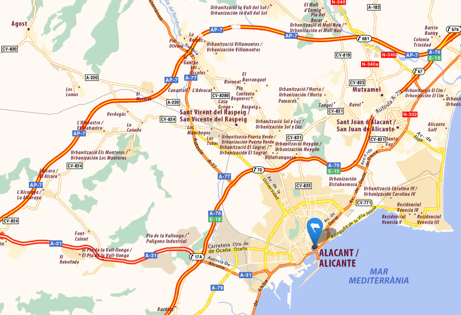Alicante map