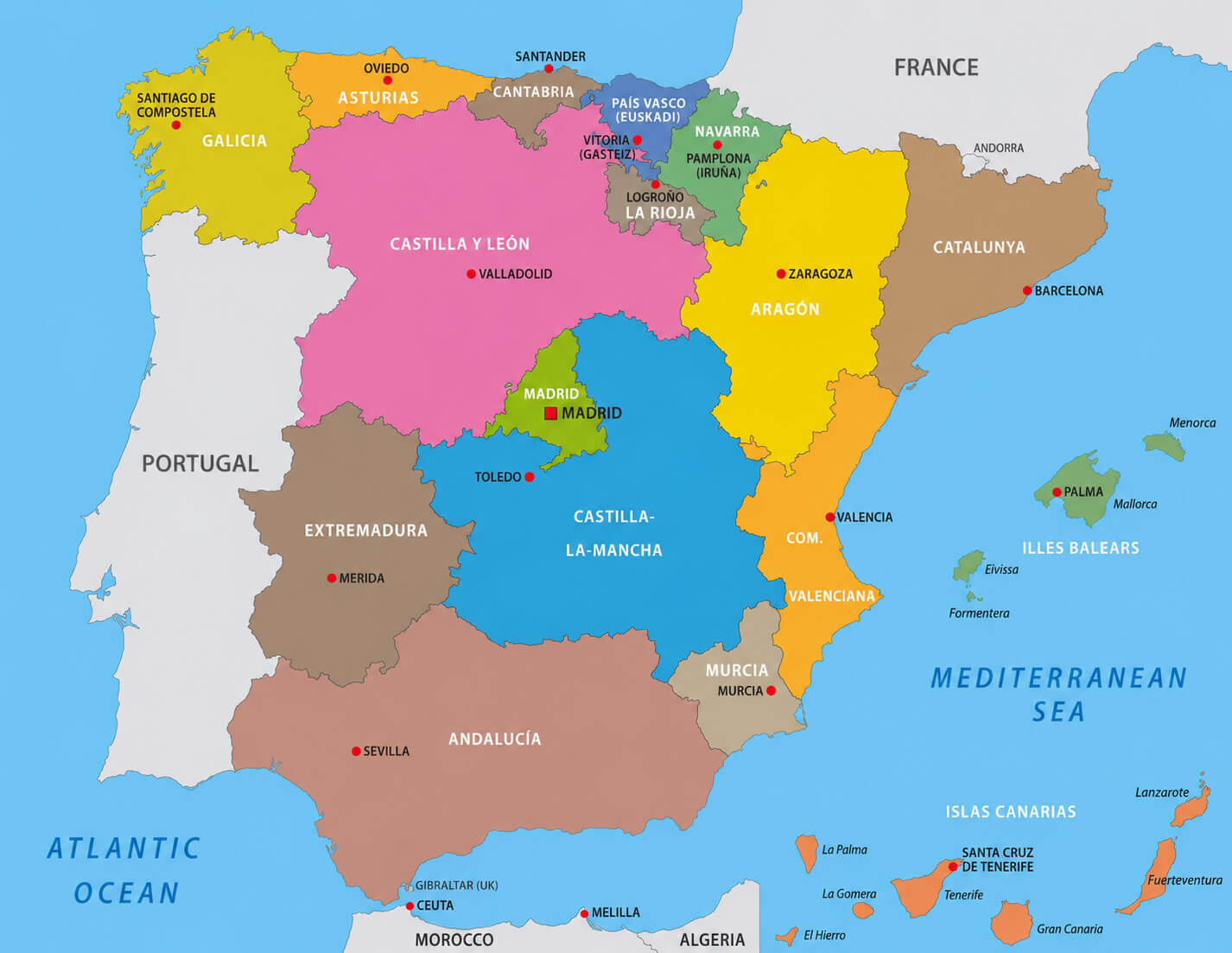 Map Spain