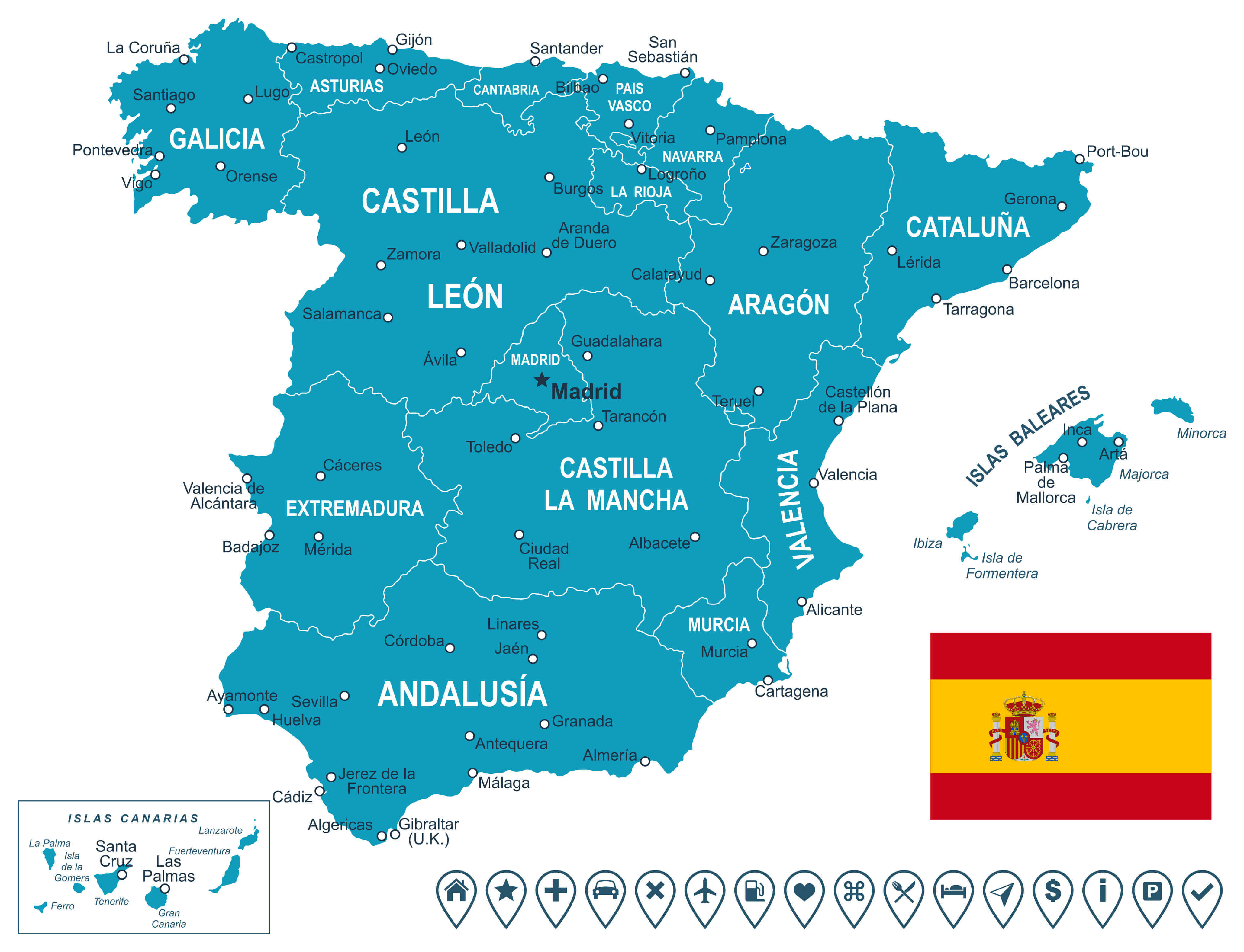 Spain Regions Map