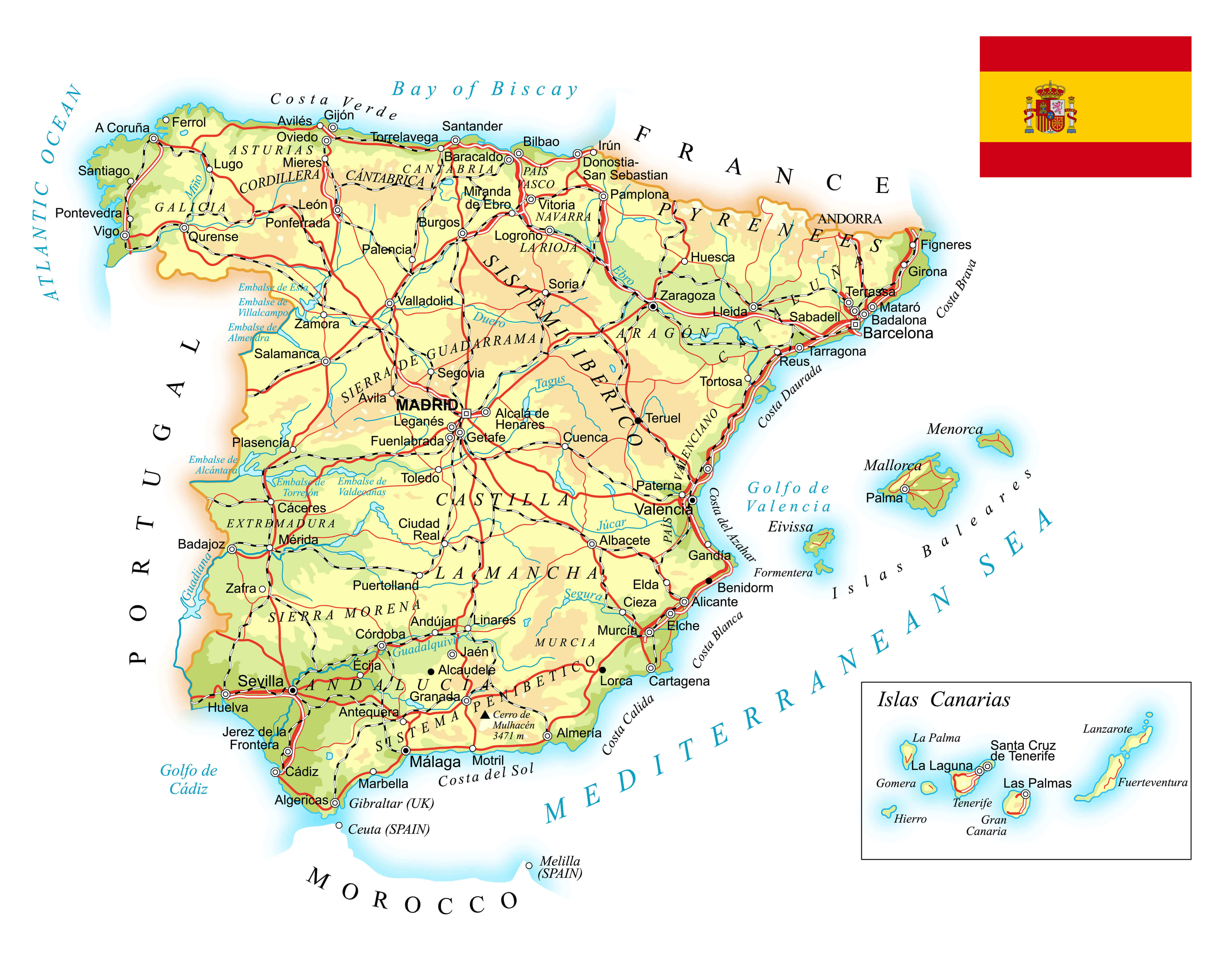 Map Spain Map Spain
