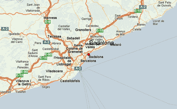 Badalona regional map