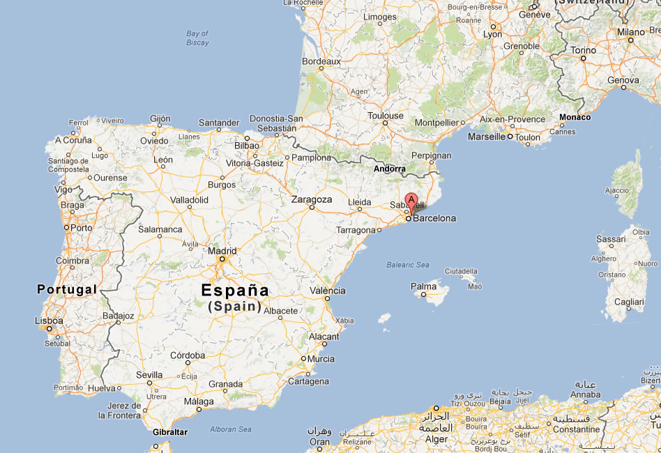 map of Badalona spain