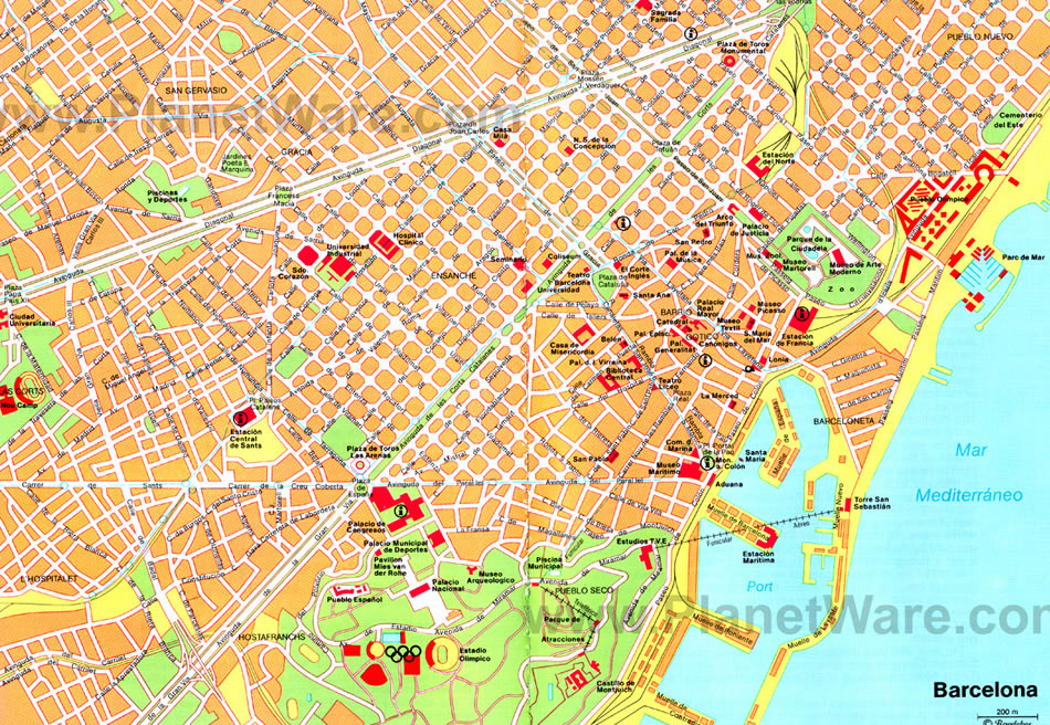 Barcelona map