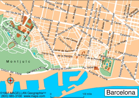 Barcelona city map