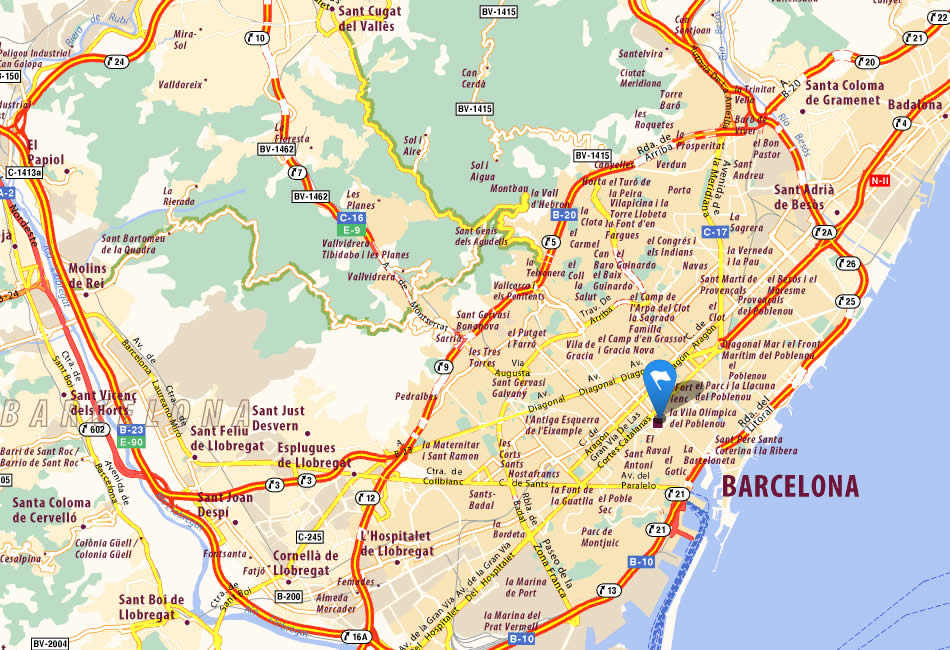 Barcelona map