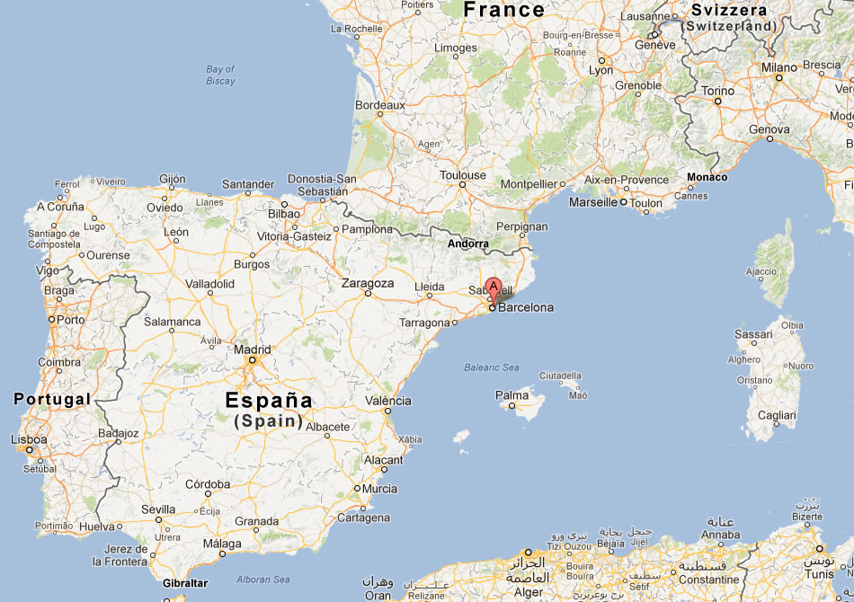map of Barcelona spain