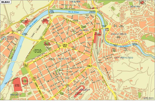 Bilbao city map