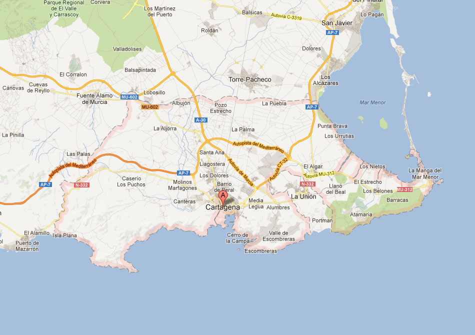 map of Cartagena