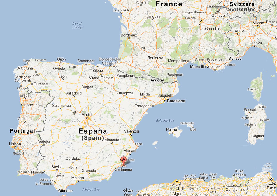 map of Cartagena spain