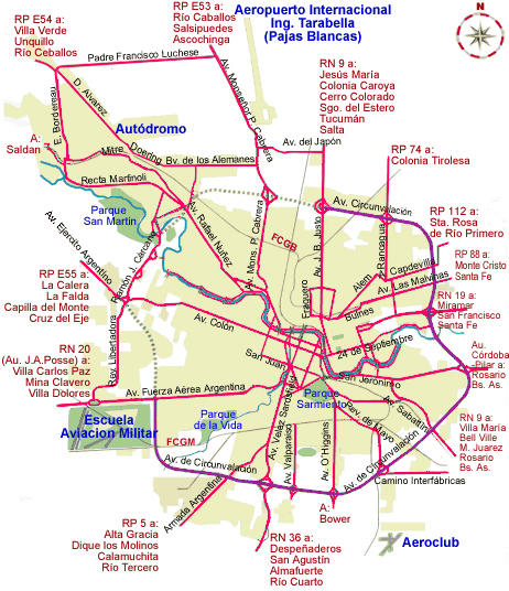 Cordoba public transportation map