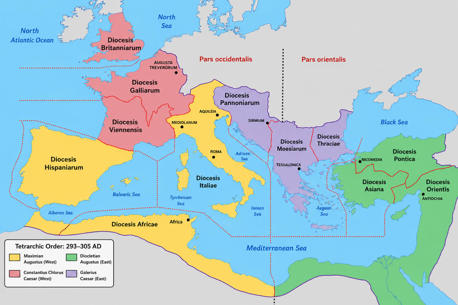 Roman Empire map 3rd century