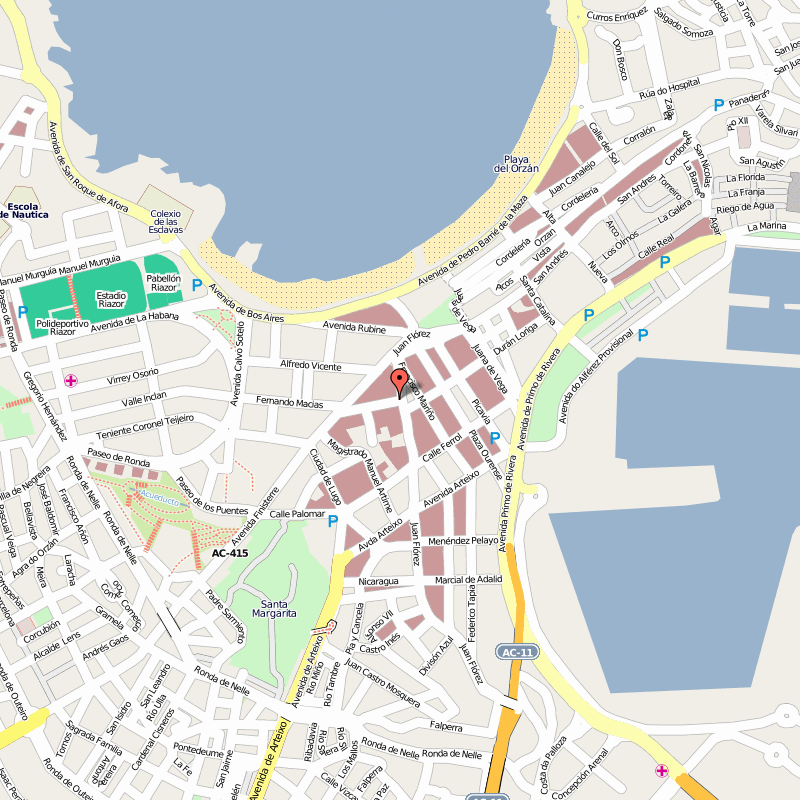 Map La Coruna 