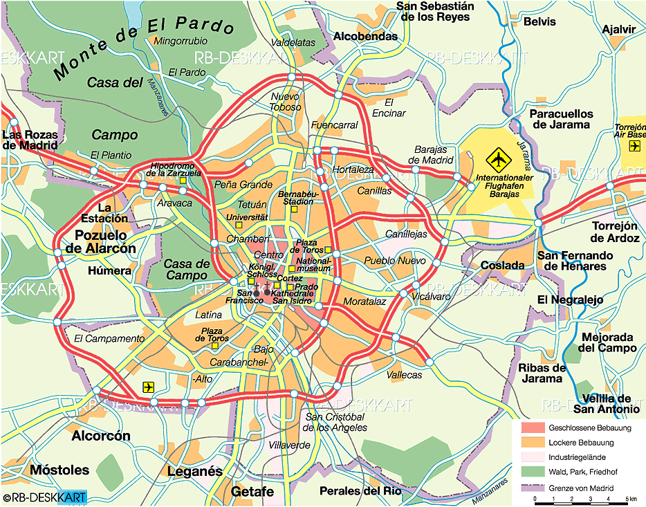 map of madrid