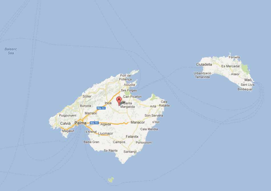 map of Mallorca