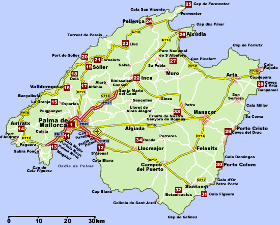 palma de Mallorca map