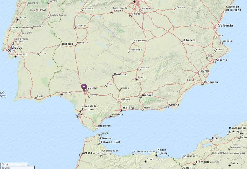 Sevilla map
