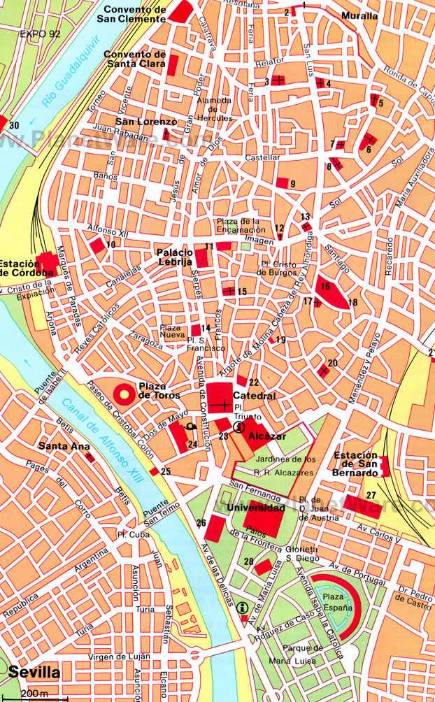 Sevilla map