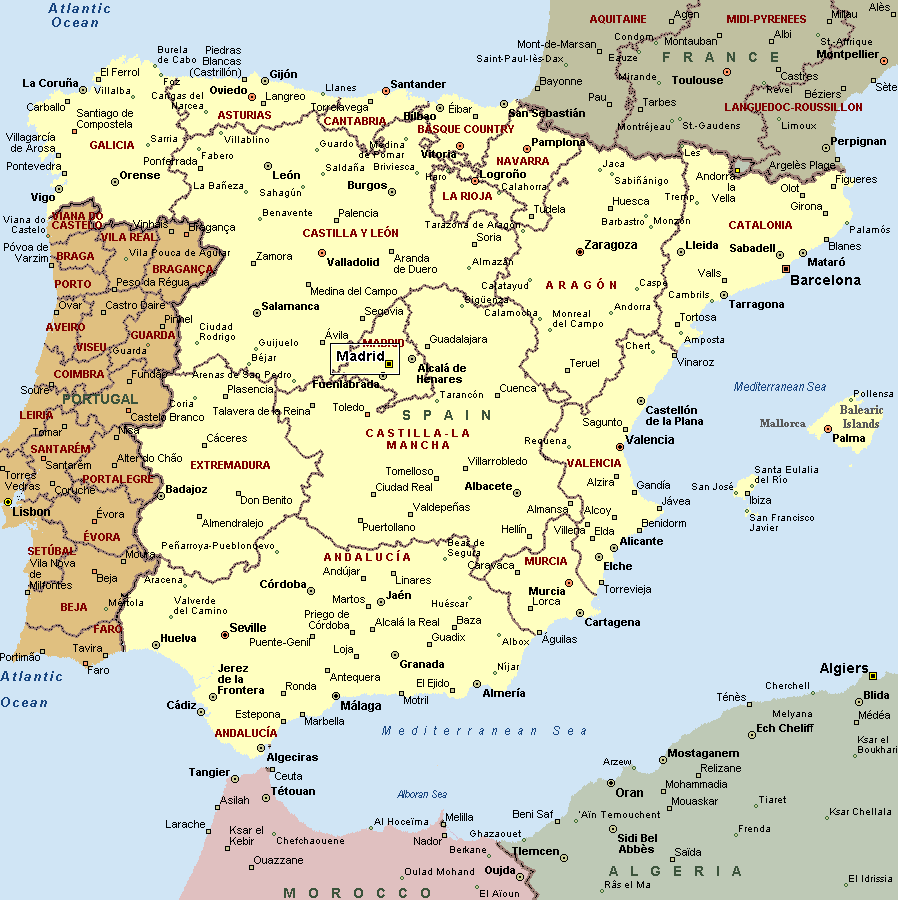 Spain Political Map