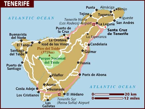 Tenerife map