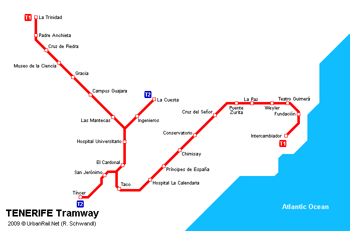 tenerife tramway map