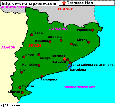 Terrassa province map