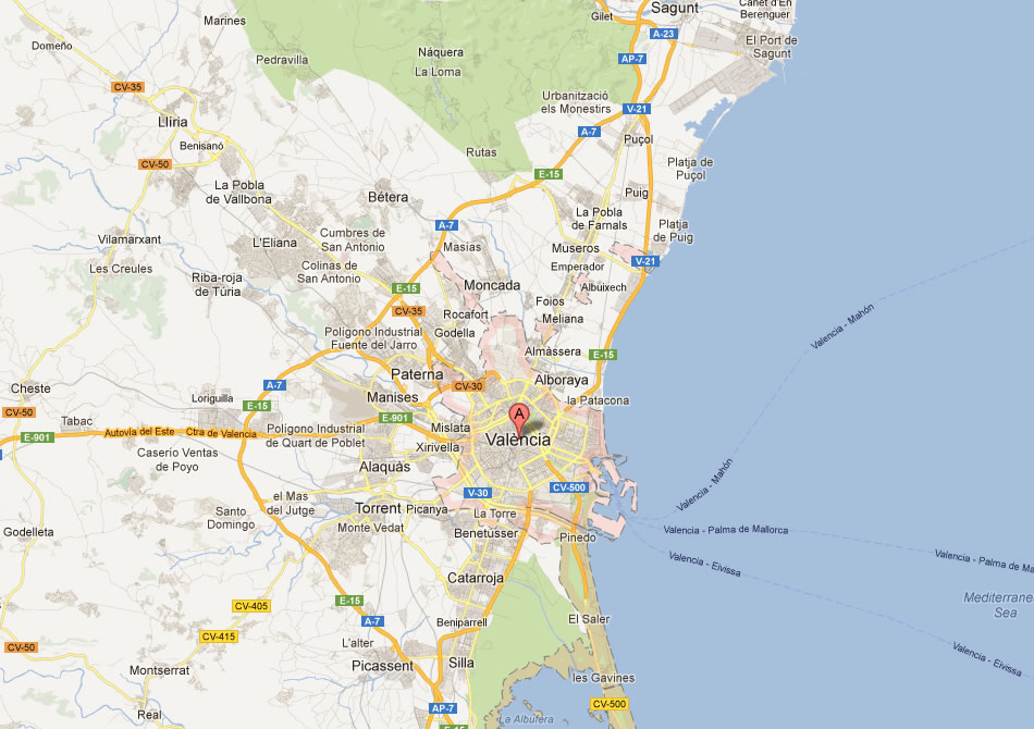 map of Valencia