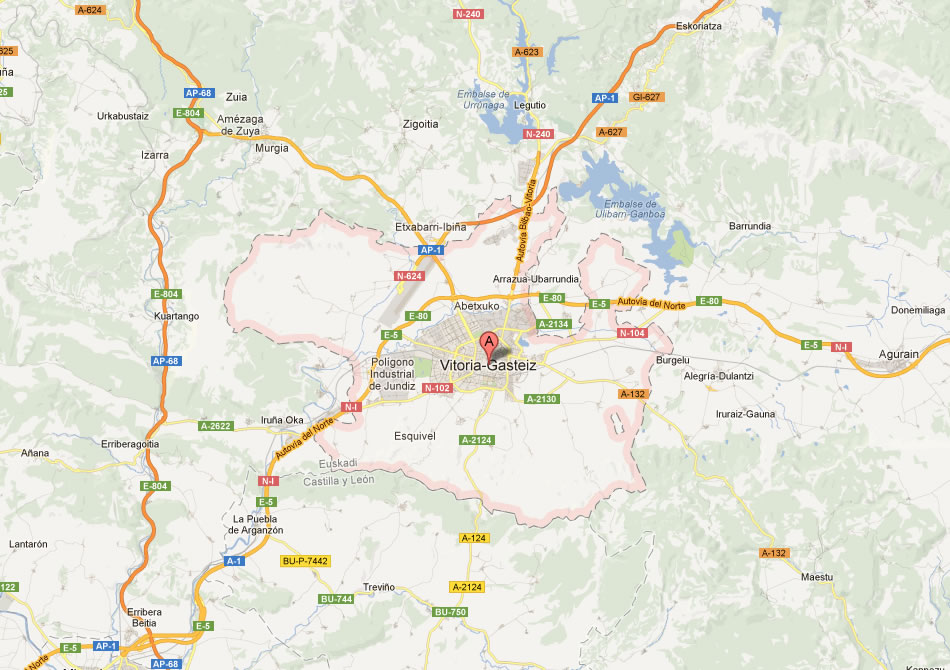 map of Vitoria Gasteiz