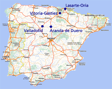 spain map Vitoria Gasteiz