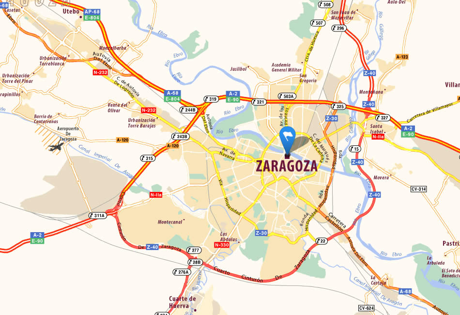 Zaragoza map