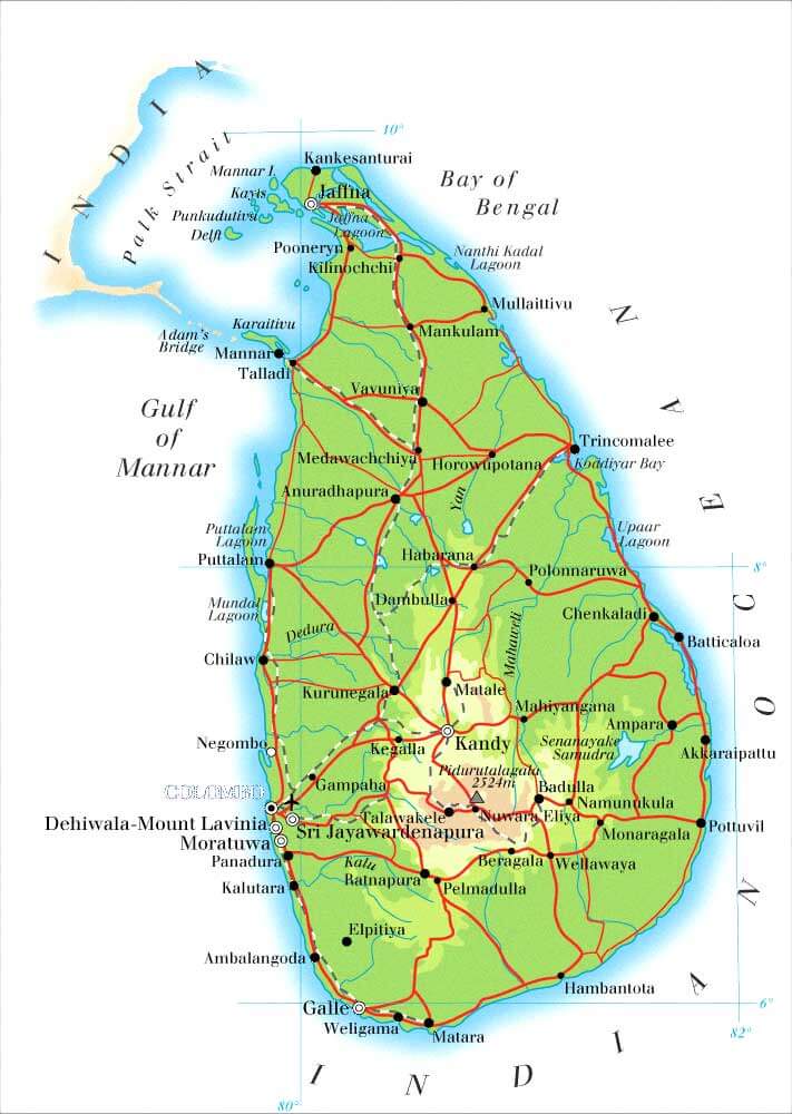 MAP SRI LANK