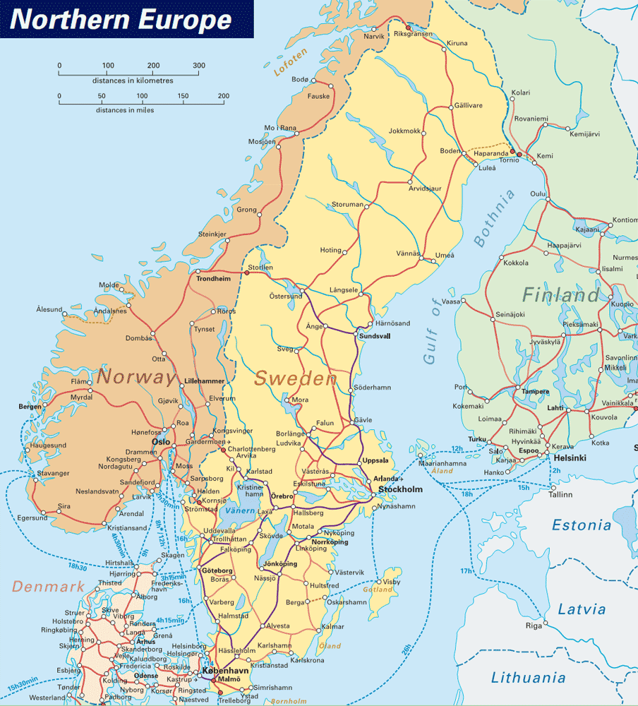 political map of sweden