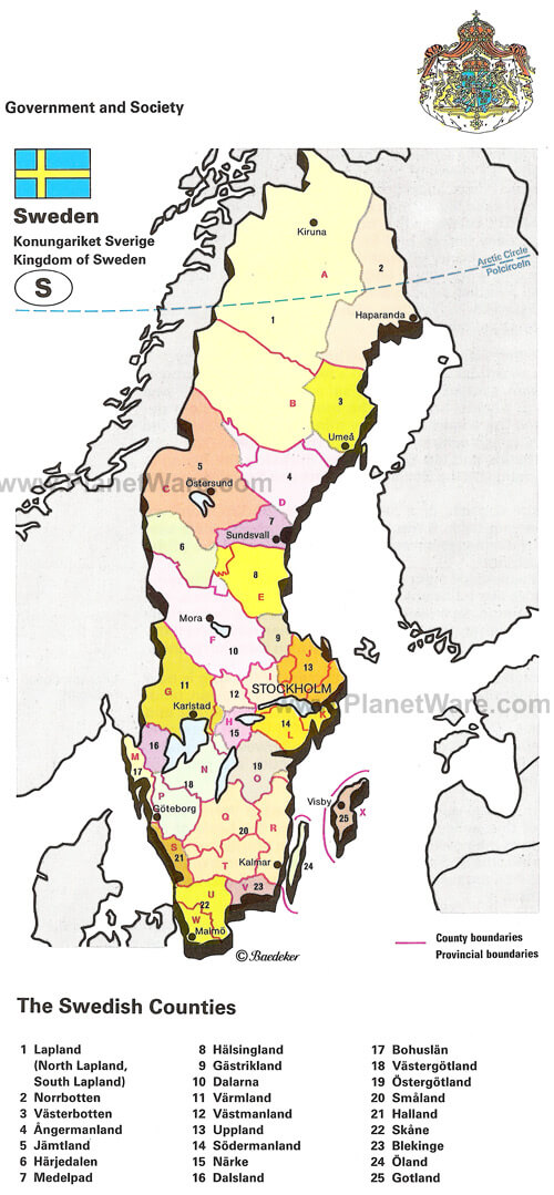 sweden counties map