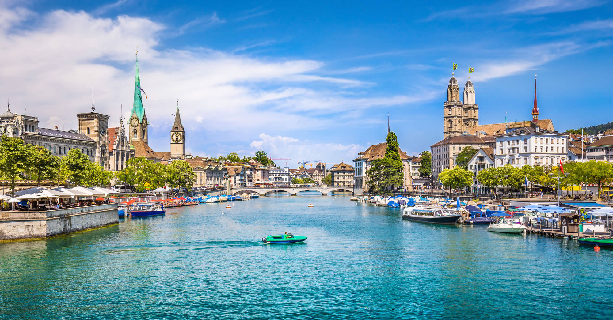 Grossmunster Churches and River Limmat, Zurich