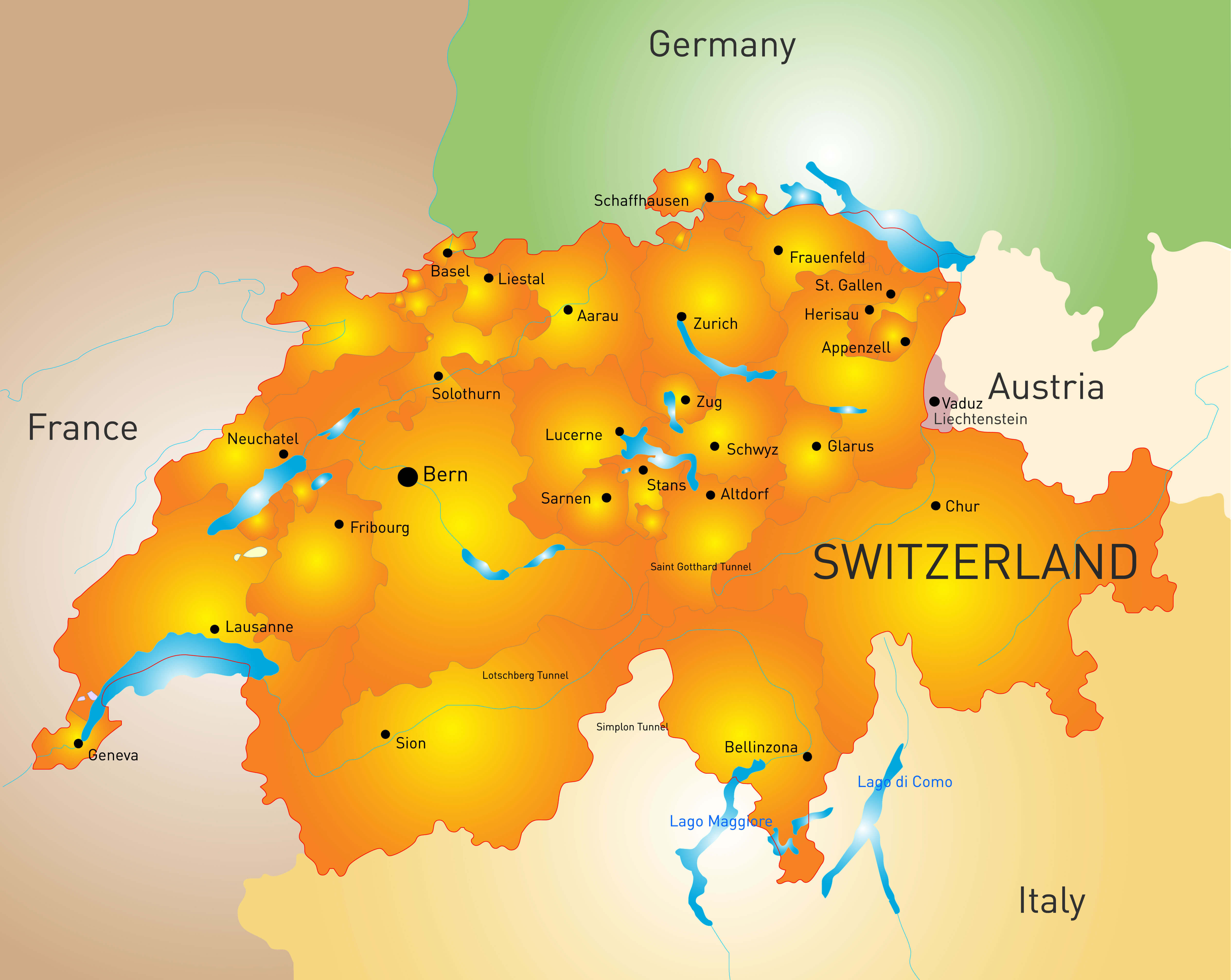 Switzerland Color Map