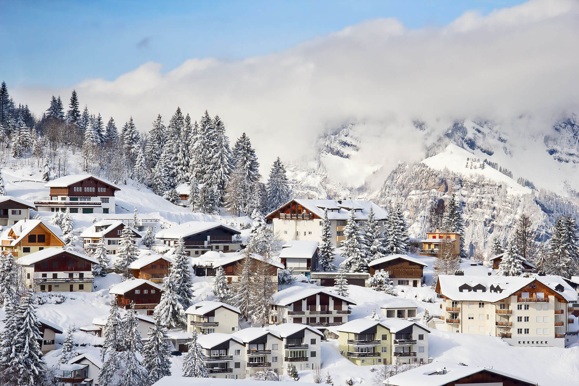 Winter in the swiss alps