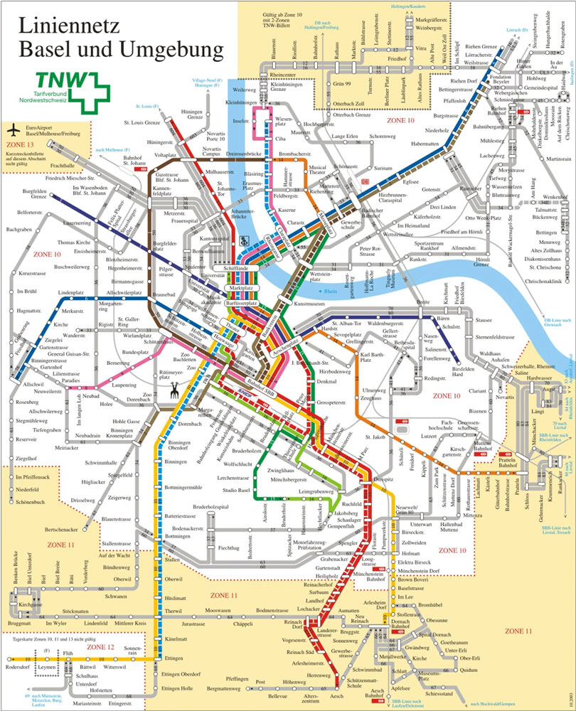 transportation Map of Basel