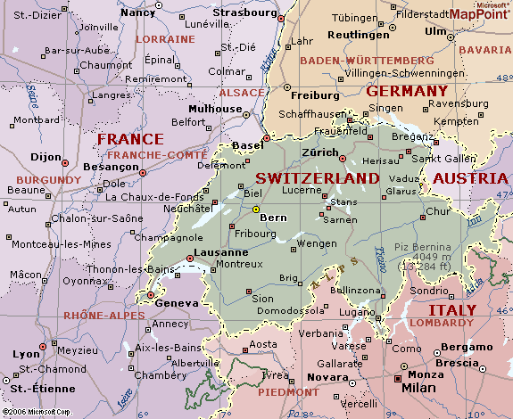 bern map switzerland