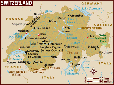 switzerland map Chur
