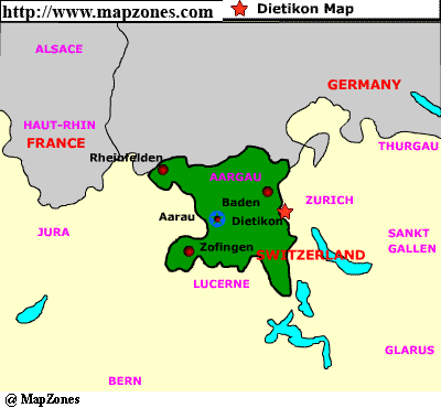 Dietikon regions map