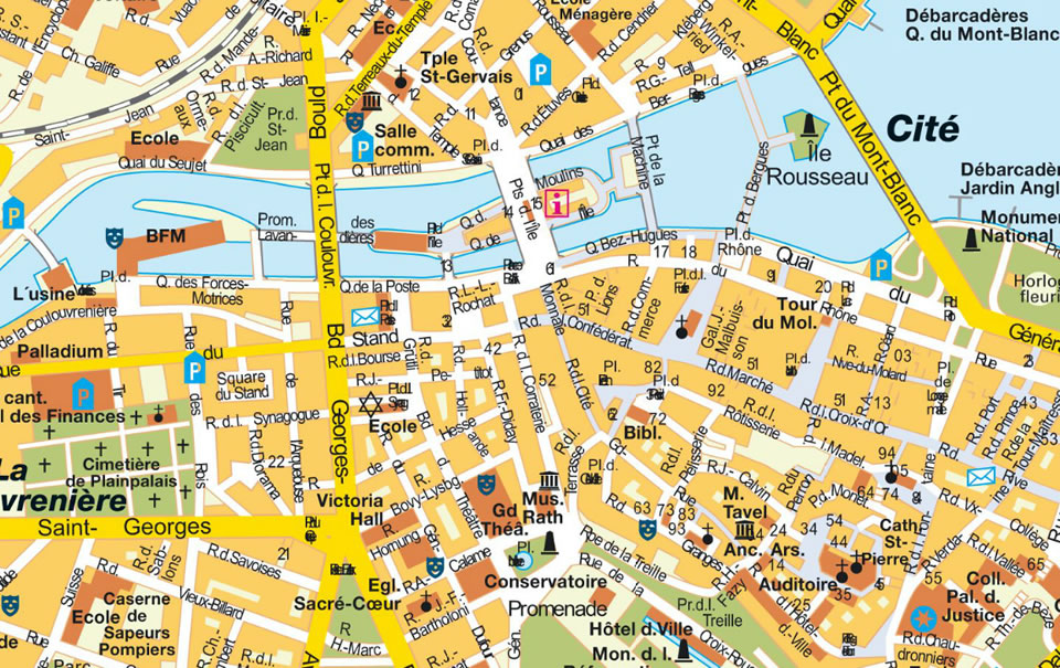downtown map of geneva