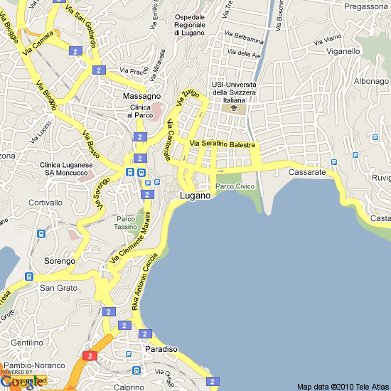 Lugano province map